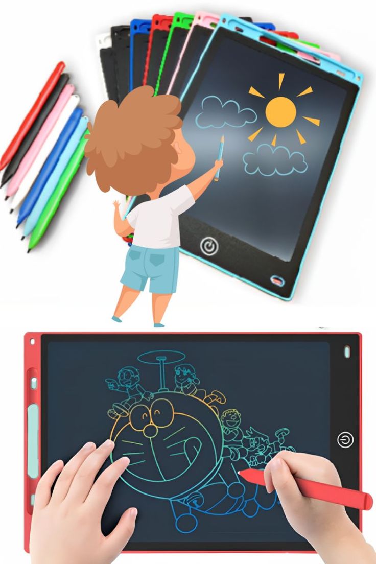 Quadro Mágico - Magic Kid®️ - Quadro Kid LCD Educativo de 8,5 Polegadas - Click Compre