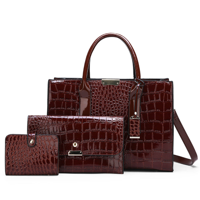 BOLSA FEMININA MODELO NELLY + 2 CARTEIRAS DE BRINDE - COMBOOOOO - Click Compre