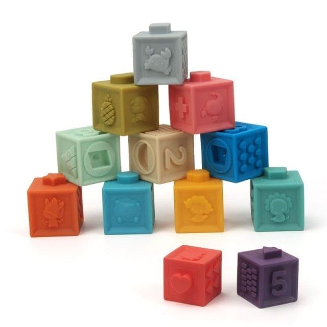 Blocos De Construção 3D Macios Para Bebês (Conjunto) - Click Compre