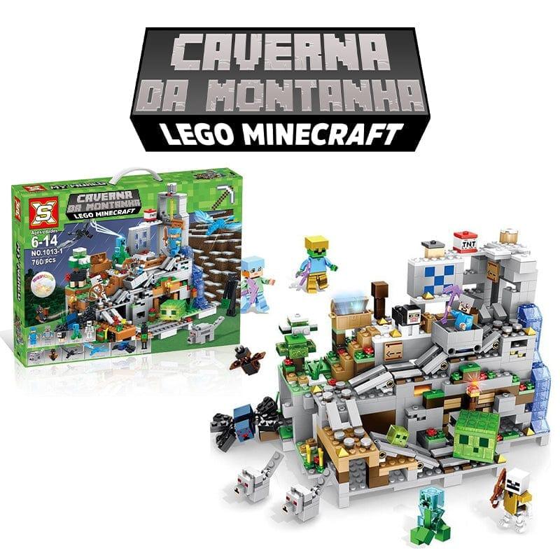 Bloco de Montar Minecraft - Modelo Caverna da Montanha - Click Compre